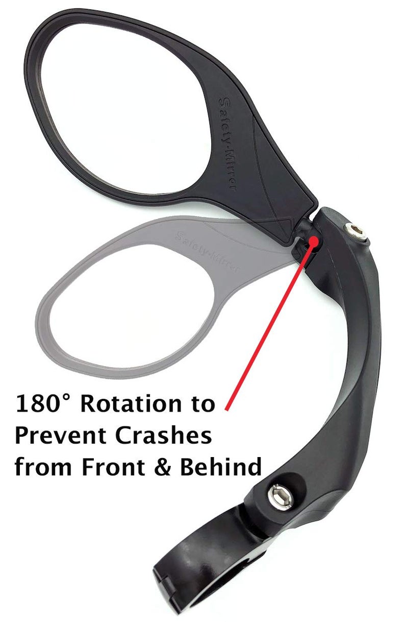 Hafny Handlebar Bike Mirror  Stainless Steel Lens Mirror  Bicycle Rearview Mirror  Safety Reflector  E-bike Mirror  Cycling Mirror  HF-MR081 - Image 2